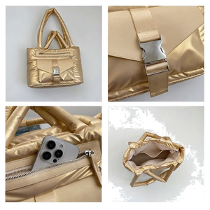 Bolso Tote Acolchado Personalizado para Mujer, Impermeable, Ligero, Suave, con Relleno de Algodón, Forro de Poliéster Resistente - Product Image 4
