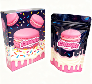 Sacs en Mylar personnalisés de 500 pièces avec un MOQ faible, design en relief, emballage alimentaire biodégradable, impression numérique, fermeture éclair de 3,5 g - Product Image 1