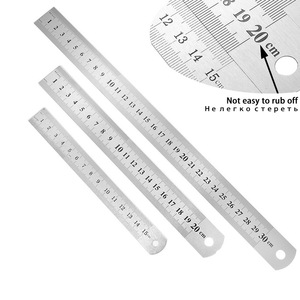 Regla recta de acero inoxidable de 30 cm de doble cara para la fabricación de joyas y mediciones precisas - Product Image 2