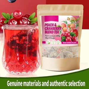 Thé aux fruits frais personnalisé pêche et canneberge, saveur douce et acidulée, sachets <span class=keywords><strong>de</strong></span> thé aux fruits naturels sans sucre pour infusion chaude ou froide - Product Image 3