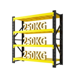 조절 가능한 볼트리스 4단 철제 브러시드 표면 스냅인 설치 차고/창고 공구 랙 - Product Image 5