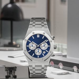 นาฬิกาโครโนกราฟหน้าปัดทรงกลมขนาด42มม. หรูหรามีสไตล์หรูหรากลไกอัตโนมัติพร้อมหน้าต่างคริสตัล - Product Image 5