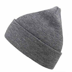 High Quality Custom Slouchy Winter <b>Light</b> Gray Color Beanie <b>Hat</b> / Grey Color Knit Beanie <b>Hat</b> Satin Lined Cap - Product Image 4