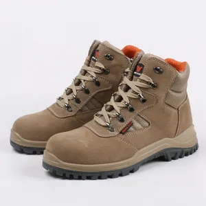 Men's Safety Boots Steel Toe Shoes Work Boots Indestructible Waterproof Shoes For Mens Leather Safety Shoes
