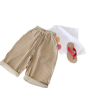 Buding, ropa de verano para niños, pantalones antimosquitos de estilo coreano para niños y niñas, pantalones casuales de rayas rectas verticales Xiao Bao - Product Image 5
