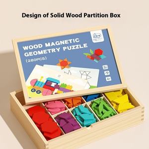 Juguetes educativos <span class=keywords><strong>de</strong></span> escuela <span class=keywords><strong>primaria</strong></span> para niños <span class=keywords><strong>de</strong></span> 3 a 6 años, rompecabezas, bloques <span class=keywords><strong>de</strong></span> construcción geométricos, Tangram magnético, Matemáticas - Product Image 5