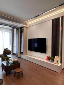 ตู้แขวนทีวีทั้งบ้านแบบทำจากไม้เต็มผนังสำหรับเฟอร์นิเจอร์ห้องนั่งเล่น - Product Image 5