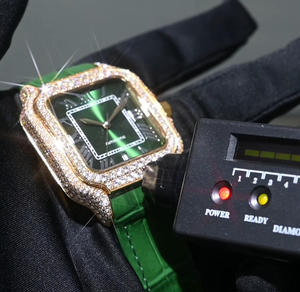 VVS Iced Out Moissanite Watch 16.75CT Bust Down 8215 Mechanical Movement Genuine Leather <b>Bracelet</b> Men's diamond Mossanite Watch - Product Image 6