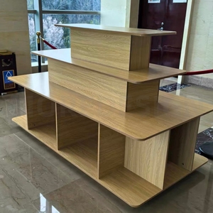Élégante étagère de présentation multi-niveaux en bois écologique double face, robuste, pour îlot de cuisine ou armoire de rangement - Product Image 6