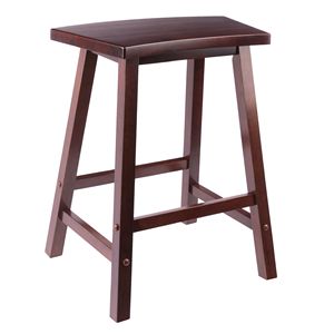 "Tabouret de Comptoir en Forme d'Éventail DB Katashi en Noyer pour Salle à Manger" - Product Image 1