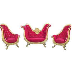 Conjunto de Muebles para la Ceremonia Walima Musulmana, Elegante Conjunto de Sofás para Boda, Sofá Tallado de Lujo Real Dorado para Boda, EE. UU. - Product Image 1