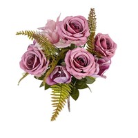 YL Nieuwe Aanwinsten Kunstzijde Bloemen Bloemstukken Decoratieve Bruiloft Huisdecoratie Kunstmatige Rozen Lelies Tulpen Bloemboeket Set