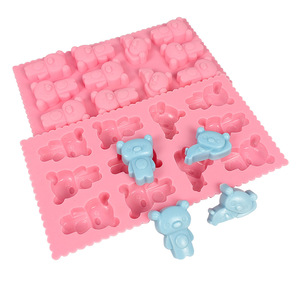 Phim hoạt hình dùng một lần GẤU Gummy sáp chai đường Silicone khuôn sô cô la Ice Cube thả keo đồ trang trí Baking Cookie Shu xin mô hình - Product Image 3