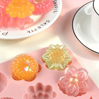 Cetakan Sabun Silikon Bentuk Bunga 3D Candyer Custom, Cetakan Cokelat, Cetakan Kue Silikon Grosir, Laris Manis