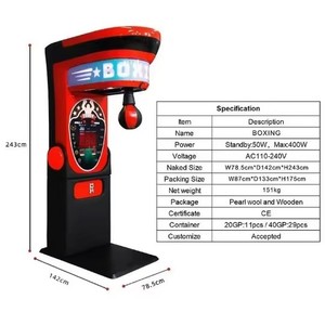 NINIX Boxing <b>Machine</b> Touchless Payment <b>Punch</b> Arcade Equipment Card Reader English Lights Sound 110/220V for Modern Amusement - Product Image 3