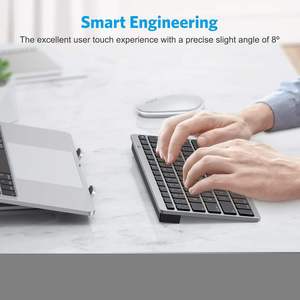 Teclado OEM de Bajo MOQ, Portátil, Ultrafino, Silencioso, Inalámbrico, Compacto, Mini, de Viaje, para Computadora, Oficina, Bluetooth - Product Image 2
