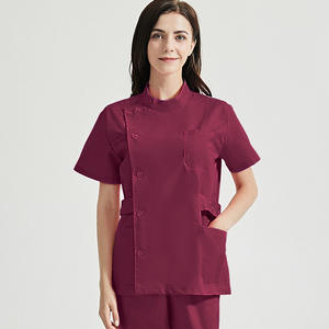 Haute femmes infirmières taille à la mode ajusté Plus manchon d'allaitement gommages tissé uniformes ensembles en gros infirmière gommages - Product Image 4