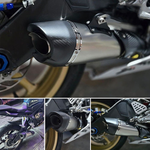 Tubo de <span class=keywords><strong>Escape</strong></span> Universal para Motocicleta de 51 mm, Silenciador AT2 para Moto, para ZX6R R1 R3 Ninja250 MT09 MT07 <span class=keywords><strong>Z900</strong></span> - Product Image 6
