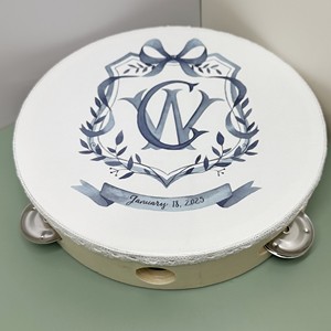 All'ingrosso corpo in legno a fila singola campane da 8 pollici a tamburo con stampa personalizzata danza nuziale tamburello palmare tamburello bomboniera - Product Image 6