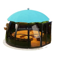 5m 6m 8m mewah hotel bar klub tahan air tahan UV PC pvc bintang Igloo rumah Geodesic tenda kubah