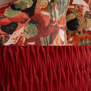 Nouvel arrivage de taie d'oreiller Jacquard haut de gamme <span class=keywords><strong>bordeaux</strong></span> motif abstrait <span class=keywords><strong>coussin</strong></span> de Style européen chinois pour la décoration intérieure - Product Image 3