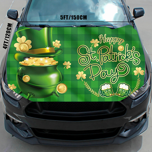 5X4ft Custom Car Hood Cover <b>Flags</b> St. Patrick's Day Sports Games Suitable for Most Cars Best Gift Hood Cover - Product Image 4