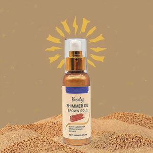 Aanpasbare gouden whitening body shimmer olie met vitamine C voor bruining & voedende hydraterende massageolie voor alle huidtypen - Product Image 3