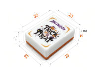 Jeu de Mahjong Américain d'Halloween : Tuiles en Acrylique Orange Citrouille, Supports Fantôme et Joker, Jeu de Mahjong pour Fêtes Horribles, Vente en Gros
