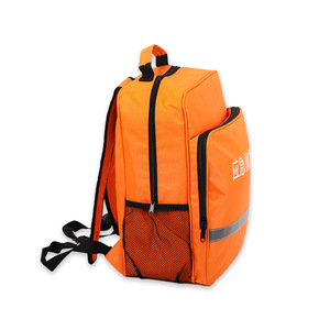 Kit de secours d'urgence, sac à bandoulière imperméable en tissu Oxford orange pour la prévention des catastrophes en plein air, capacité de 5 personnes - Product Image 2