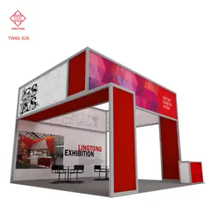6X6 Personalizado Booth Alumínio Frames Display Exhibition Stand Para Sports Center Electronic Show