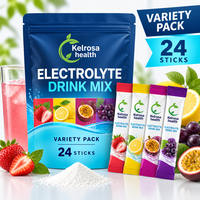 Sachets de poudre d'électrolytes sans sucre pour une hydratation rapide, bâtonnets d'électrolytes végétaliens pour le soutien énergétique