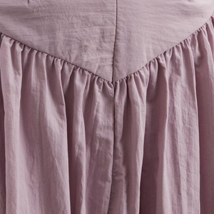 กระโปรง100% ทรงเอสำหรับผู้หญิงกระโปรงยาวผ้าคอตตอนเนื้อนุ่มระบายอากาศได้ดีกระโปรงยาวคลุมเข่าทำจากผ้าฝ้ายขนาดใหญ่พิเศษสำหรับฤดูร้อน - Product Image 5