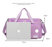 Sac de sport MAXTOP pour femmes, grand format, pour la gym et les voyages, avec fermeture éclair et compartiment à chaussures