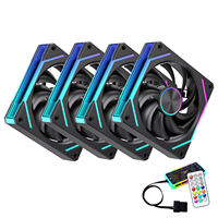 Ventilateur de boîtier 120 mm ARGB à roulement à billes en cuivre, 5V 3 broches, RGB adressable, PWM, contrôle intelligent de la température, pour refroidissement de châssis PC Gaming