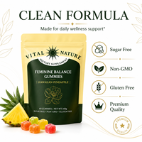 Gummies Équilibre Féminin OEM Premium – Probiotiques, Extraits Vaginaux, Vitamines pour l'Équilibre du pH Féminin