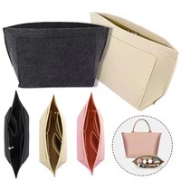 Insert de sac cosmétique en feutre écologique pour sac fourre-tout Dumpling, organisateur multi-compartiments grande capacité