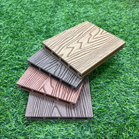 Revêtement de sol extérieur en composite bois 3D gaufré de haute qualité, imperméable, WPC, carré, creux, pour revêtement de sol extérieur