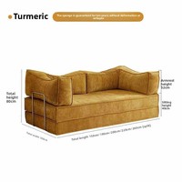 Vintage-Stil Modulares Schlafsofa Hochwertiges Wohnzimmer-Klappsofa für Kleine Wohnungen