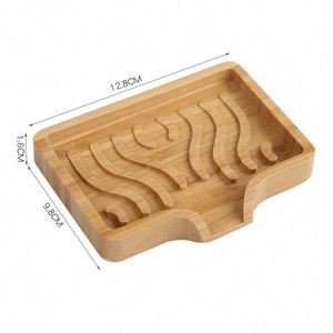 Free Laser Engraving Natural <b>Bamboo</b> <b>Soap</b> <b>Dish</b> Holder Self Draining <b>Soap</b> Case for Bathroom - Product Image 2