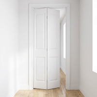 Porte pliante moderne en bois blanc 30x80, 2 panneaux, pré-montée, design nid d'abeille, cadre en MDF, surface finie, nylon, coupe-vent pour appartement