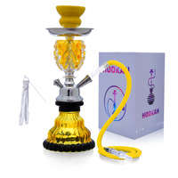 Arabian mini shisha bar portable narguilé en verre simple et double tuyau ensemble complet