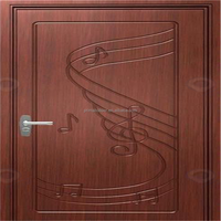 Conception de porte en bois de chambre à coucher Panneau polonais imperméable Portes intérieures modernes pour maisons