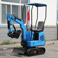 Mini-excavatrice de 1 tonne, 2 tonnes, 3,5 tonnes, excavatrice compacte avec moteur Kubota, petite excavatrice agricole, certifiée CE EPA, mini-excavatrice sur chenilles