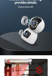 Cámara de Seguridad Inteligente para Interiores, Gran Angular, 1080p HD, PTZ, Visión Nocturna, Audio Bidireccional, SD/Nube, IP65, Impermeable, para Monitoreo de Bebés - Product Image 3
