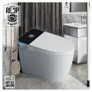 Toilette intelligente de style japonais avec fonctionnement automatique, conception monobloc et chasse d'eau multi-jets Tornado, drainage carré P-Trap et S-Trap - Product Image 3