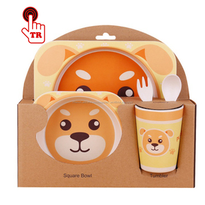 à <span class=keywords><strong>vaisselle</strong></span> ensemble de dîner, <span class=keywords><strong>Pas</strong></span> <span class=keywords><strong>Cher</strong></span> <span class=keywords><strong>vaisselle</strong></span> en fibre de <span class=keywords><strong>bambou</strong></span> pour enfants avec cuillère assiette bol - Product Image 1
