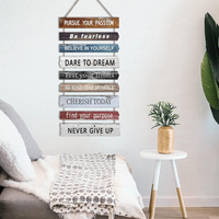 Décoration murale motivationnelle avec citations positives Art mural inspirant Décoration de chambre pour adolescentes femmes Tenture murale rustique