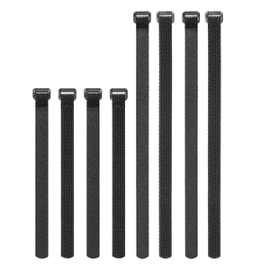 Fácil ajustável antiderrapante <span class=keywords><strong>2</strong></span> em 1 gancho laço plástico fivela cinta para gerenciamento de cabos - Product Image 3