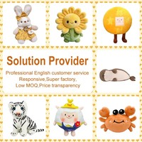 OEM ODM Personnalisé : Poupées en peluche super douces (citrouille, singe, oiseau, ours, poulet), jouets, mascottes d'entreprise, cadeaux (baleine), et figurines de dessins animés/anime