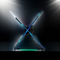 4 Pales Holographique 65 Cm Wifi Digital 3D Hologramme Publicité Led Fan